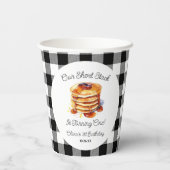 Onze korte stapel pannenkoeken ontbijt verjaardags papieren bekers (Achterkant)