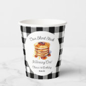 Onze korte stapel pannenkoeken ontbijt verjaardags papieren bekers (Voorkant)