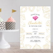 Onze kostbare edelsteen roze & gouden verjaardagsu kaart