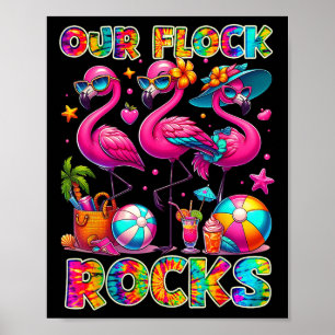 Onze Kudde Rocks Flamingo Zomer Vakantie Familie M Poster