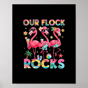 Onze Kudde Rocks Flamingo Zomer Vakantie Familie M Poster