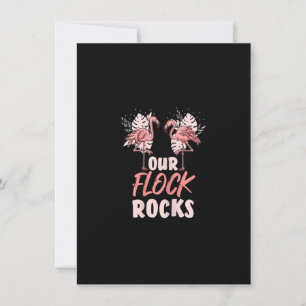 Onze kudde Rocks Funny Flamingo Animal Family Humo Kaart
