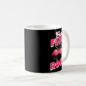 Onze kudde Rocks Funny Flamingo Matching Family Va Koffiemok (Voorkant rechts)