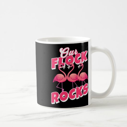 Onze kudde Rocks Funny Flamingo Matching Family Va Koffiemok (Rechts)