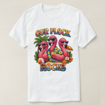 Onze Kudde Rocks Grappige Flamingo Tropisch