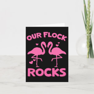 Onze kudde rockt Flamingo bij elkaar passende gezi Kaart