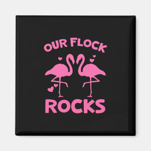 Onze Kudde Rockt Flamingo Matching Familie Vakanti Magneet