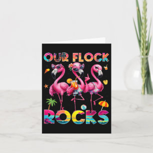 Onze kudde rockt Flamingo zomer vakantie familie M Kaart