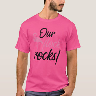 Onze kudde rotsen Roze Flamingo Onze kudde rotsen T-shirt