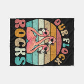 Onze kudde zet flamingo's op elkaar afgestemd op f fleece deken (Voorkant (Horizontaal))