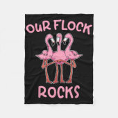 Onze kudde zet flamingo's op elkaar afgestemd op f fleece deken (Voorkant)