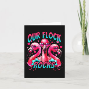 Onze kudde zet flamingo's op elkaar afgestemd op f kaart