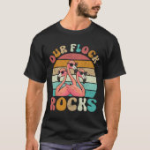 Onze kudde zet flamingo's op elkaar afgestemd op f t-shirt (Voorkant)