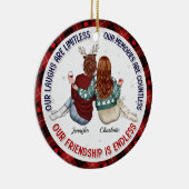 Onze lach is grenzeloos - Bestie gepersonaliseerd- Keramisch Ornament (Rechts)