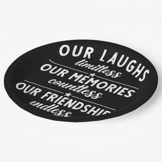 Onze Lachs grenzeloze Herinneringen ontelbare Vrie Papieren Bordje (Gekanteld)