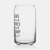 Onze Lachsalvo's Zijn Onbeperkt Vriendschapsquote Blikvorm Glas (Links)