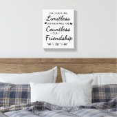 Onze Lachsalvo's Zijn Onbeperkt Vriendschapsquote Canvas Afdruk (Insitu (Slaapkamer))
