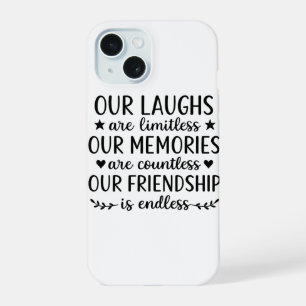 Onze Lachsalvo's Zijn Onbeperkt Vriendschapsquote iPhone 15 Case