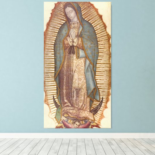 ONZE LADIE GUADALUPE CANVAS PRINT (Insitu (Houten vloer))