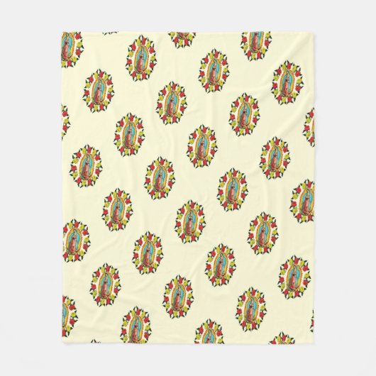 Onze Lady Guadalupe Maagd Maria Katholieke Mexico Fleece Deken (Voorkant)