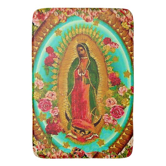 Onze Lady Guadalupe Mexicaanse Saint Virgin Mary Badmat (Voorkant Verticaal)