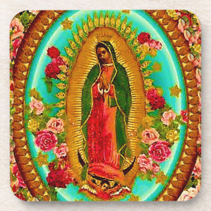 Onze Lady Guadalupe Mexicaanse Saint Virgin Mary Drankjes Onderzetter