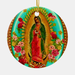 Onze Lady Guadalupe Mexicaanse Saint Virgin Mary Keramisch Ornament