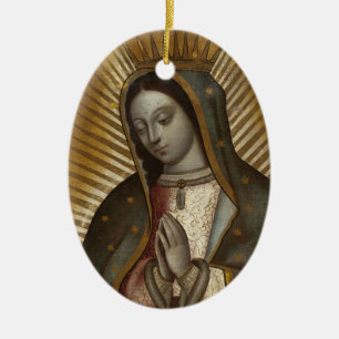 ONZE LADY GUADALUPE PRAY VOOR ONS KERAMISCH ORNAMENT
