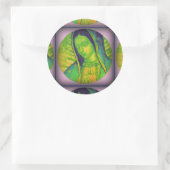 ONZE LADY GUADALUPE PRAY VOOR ONS RONDE STICKER (Tas)