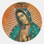 ONZE LADY GUADALUPE RONDE STICKER (Voorkant)