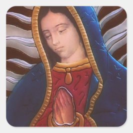 ONZE LADY GUADALUPE VIERKANTE STICKER