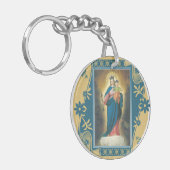 Onze Lady Help voor christenen met Baby Jesus Sleutelhanger (Voorkant Links)