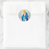 Onze Lady Immaculate Conception Ronde Sticker (Tas)