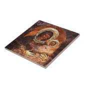 Onze Lady Maagd Mary en Jezus Geschilderd door St  Tegeltje (Zijkant)