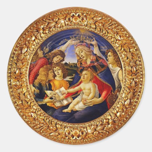 Onze Lady Mary Magnificat-Stickers Ronde Sticker (Voorkant)