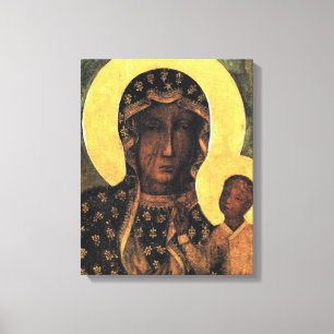 Onze Lady Mary van Czestochowa Polen Icon Canvas Afdruk