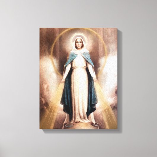 Onze Lady of Grace Devotional Afbeelding. Canvas Afdruk (Voorkant)