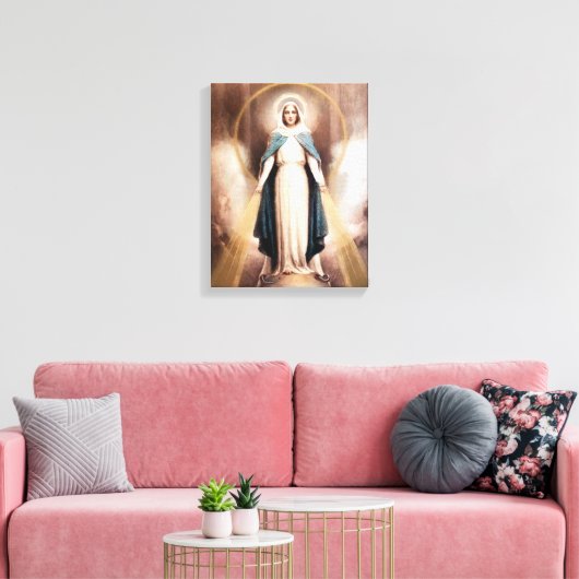 Onze Lady of Grace Devotional Afbeelding. Canvas Afdruk (Insitu (Woonkamer))
