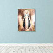Onze Lady of Grace Devotional Afbeelding. Canvas Afdruk (Insitu (Houten vloer))