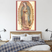 ONZE LADY OF GUADALUPE 30x45 NATUURLIJK OP BROWN Canvas Afdruk (Insitu (Slaapkamer))