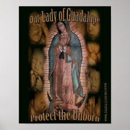 ONZE LADY OF GUADALUPE BESCHERMT DE ONGEBOREN. POSTER
