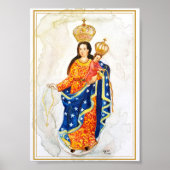 Onze Lady of Las Lajas Waterverf Archival Print (Voorkant)