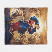 Onze Lady Undoer der Knots Fleece Deken (Voorkant (Horizontaal))