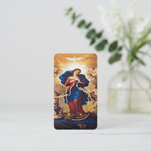 Onze Lady Undoer der Knots Informatiekaartje (Staand voorkant)