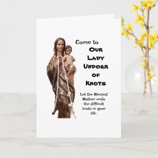 Onze Lady Undoer der Knots Kaart (Gele Bloem)