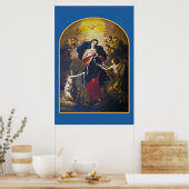 Onze Lady Undoer van Knots Devotional Afbeelding. Poster (Keuken)