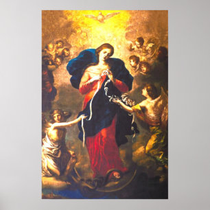 Onze Lady Undoer van Knots Maagd Mary Angels Poster