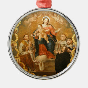 ONZE LADY VAN DE ROSARY METALEN ORNAMENT