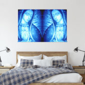 ONZE LADY VAN GUADALUPE BLUE 2 PANEL TERUG CANVAS AFDRUK (Insitu (Slaapkamer))