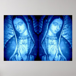 ONZE LADY VAN GUADALUPE BLUE POSTER